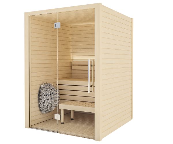 Auroom Cala Glass Modular Indoor Sauna, 2 Person