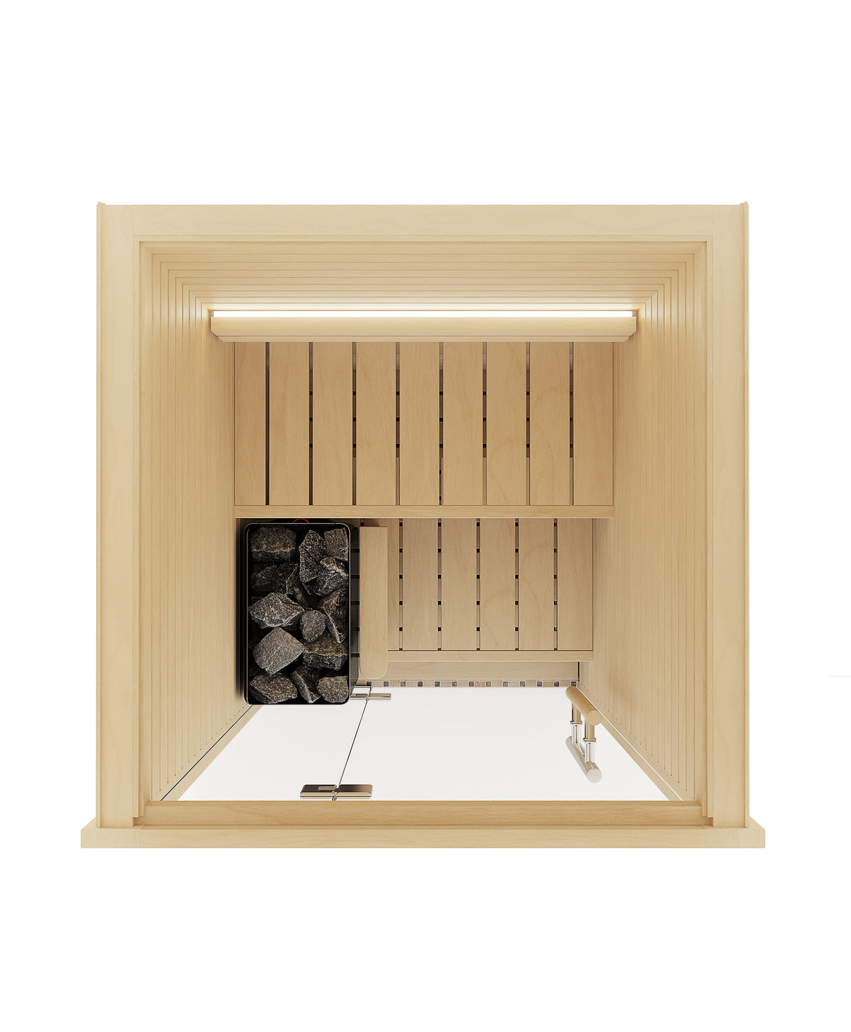Auroom Cala Glass Mini Modular Indoor Sauna, 1 Person