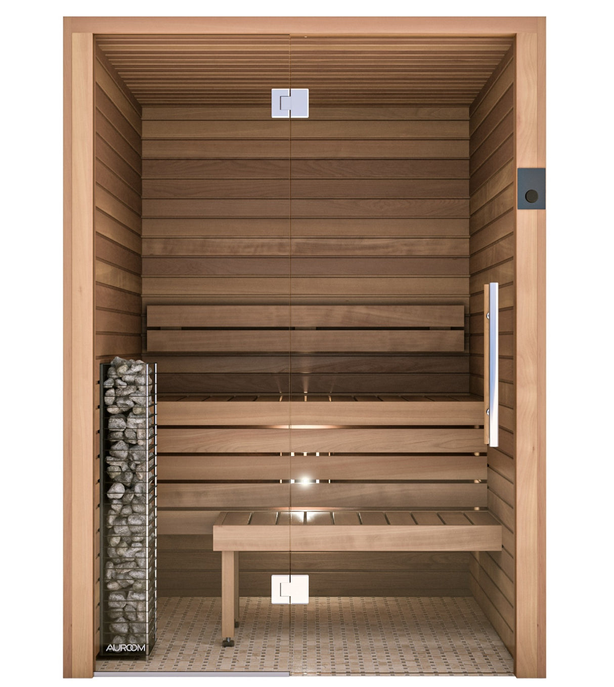 Auroom Cala Glass Modular Indoor Sauna, 2 Person