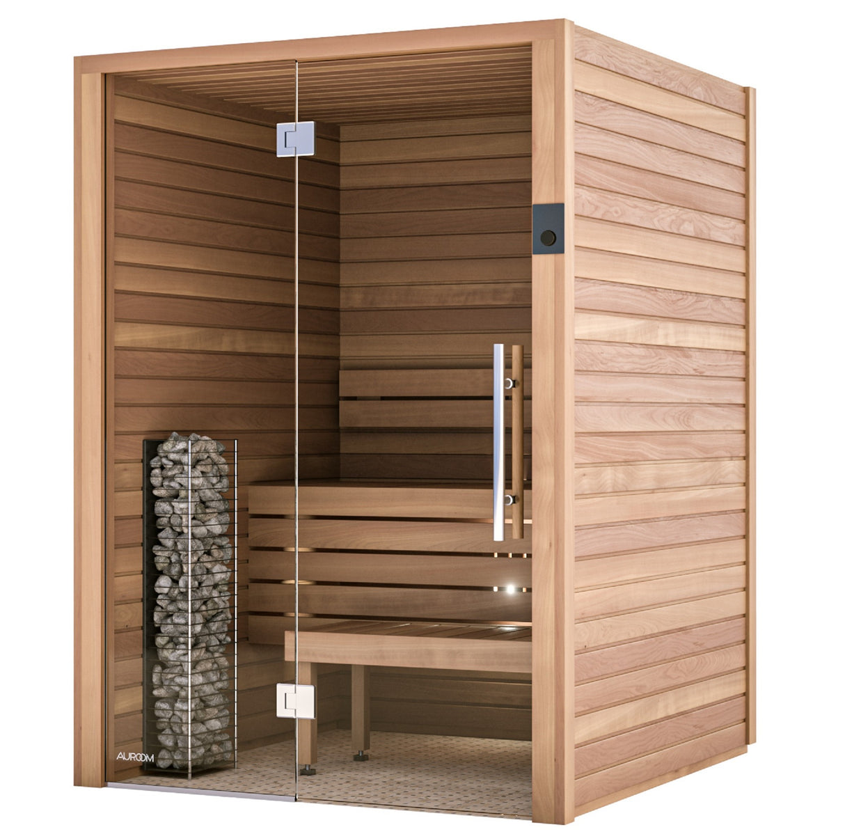 Auroom Cala Glass Modular Indoor Sauna, 2 Person