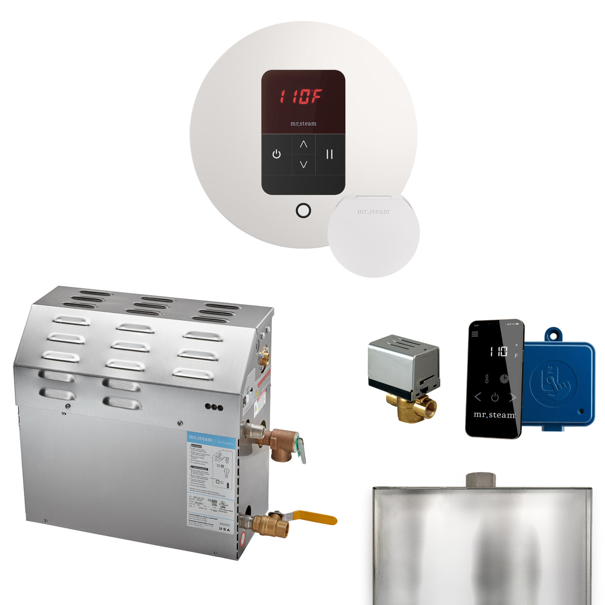 Mr.Steam MS Series Steam Shower Generator Package with Accessories, 6kW
