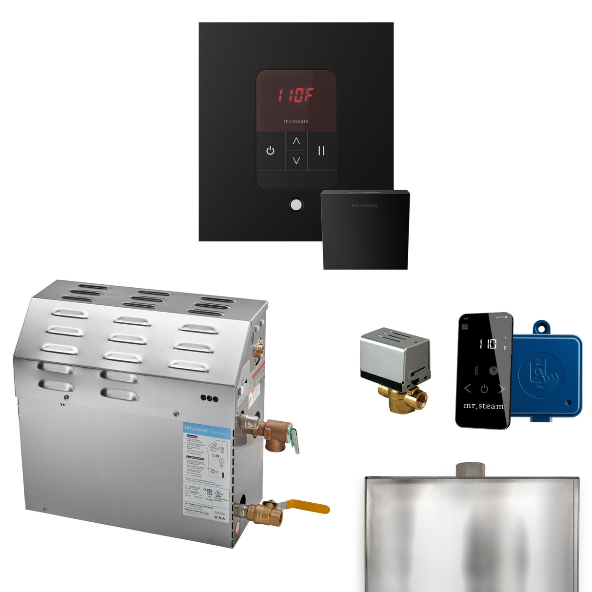 Mr.Steam MS Super Series Steam Shower Generator Package with Accessories, 15kW