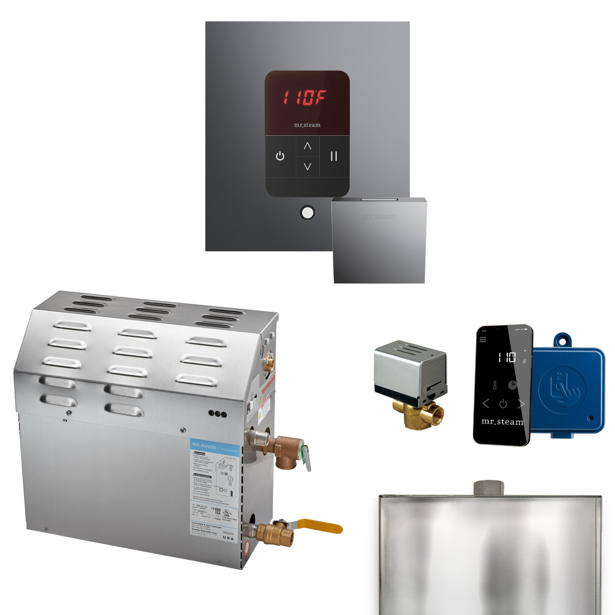 Mr.Steam MS Series Steam Shower Generator Package with Accessories, 7.5kW