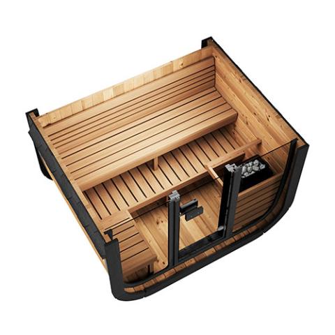 SaunaLife Cube Series Outdoor Sauna, 4 Person
