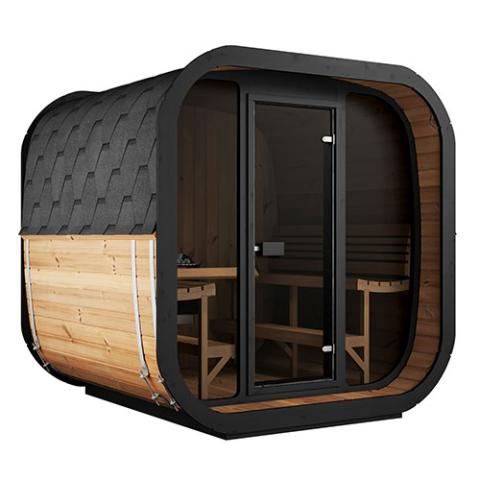 SaunaLife Cube Series Outdoor Sauna, 6 Person
