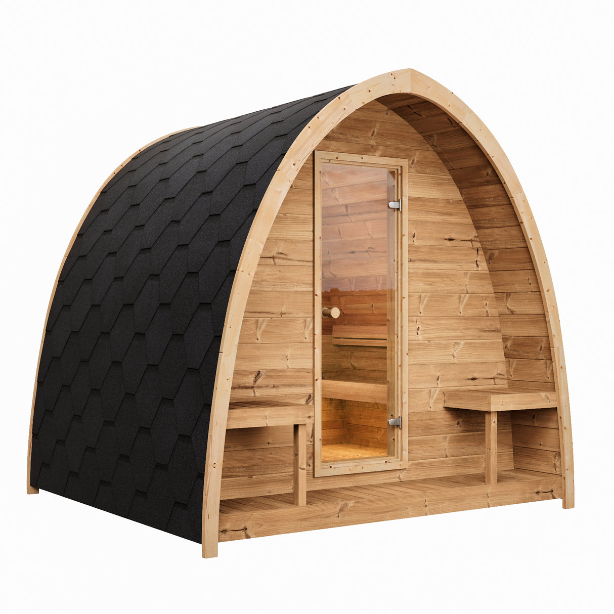 SaunaLife GARDEN Series G3 Outdoor Sauna, 6 Person