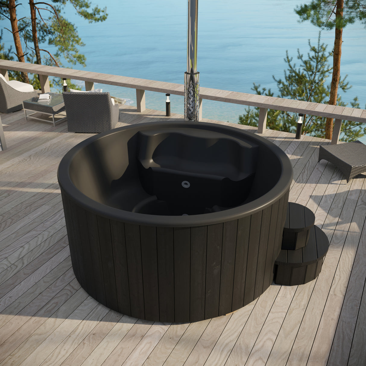 SaunaLife SOAK Series Wood Burning Hot Tub