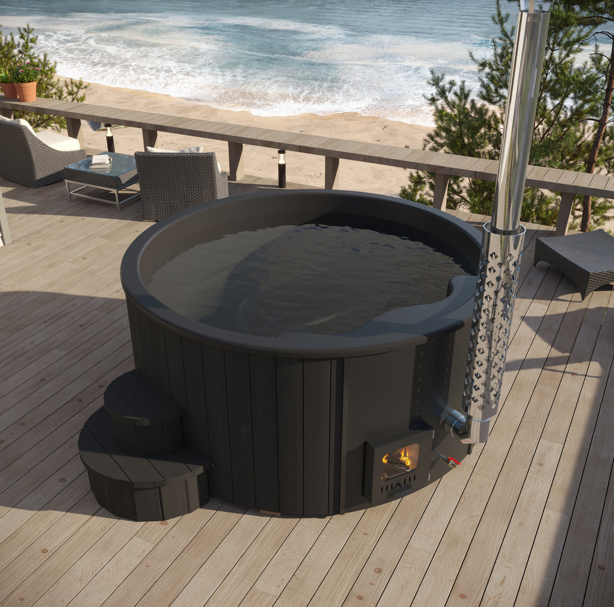 SaunaLife SOAK Series Wood Burning Hot Tub