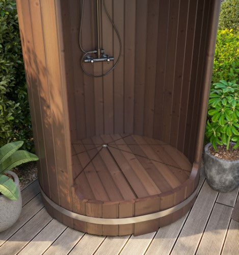 SaunaLife RAIN Series Outdoor Barrel Shower