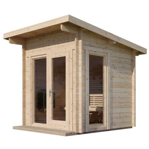 SaunaLife GARDEN Series G4 Outdoor Sauna, 6 Person
