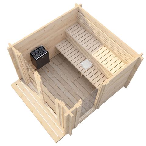 SaunaLife GARDEN Series G4 Outdoor Sauna, 6 Person