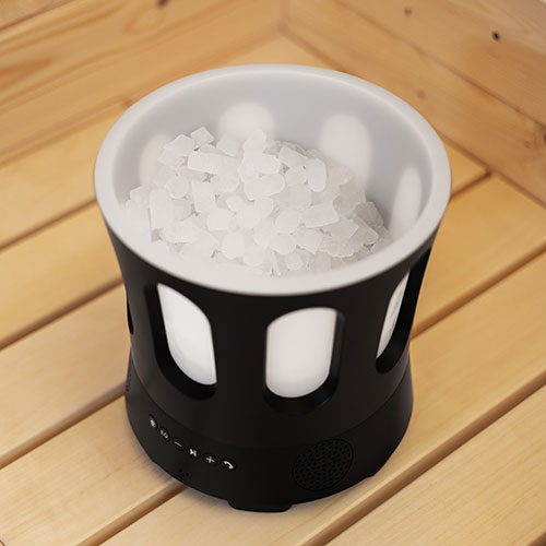 SaunaLife SaunaZone Bluetooth Speaker and Sauna Bucket, with Lights
