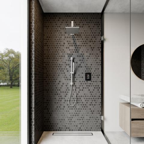 ThermaSol SignaTouch Series 5" Smart Touchscreen Steam Shower Control, Modern Recessed