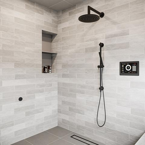 ThermaSol ThermaTouch 10" Steam Shower Control with SteamVection Steamhead Kit, Round