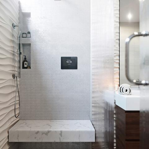 ThermaSol ThermaTouch 10" Steam Shower Control with SteamVection Steamhead Kit, Round