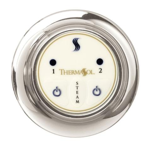 ThermaSol Easy Start Series Steam Shower Control, Contemporary Flushmount Round