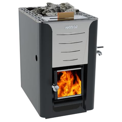 Harvia Pro Series Wood Sauna Stove with Water Tank, 24.1kW