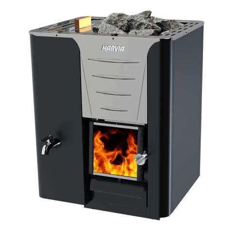 Harvia Pro Series Wood Sauna Stove with Water Tank, 24.1kW