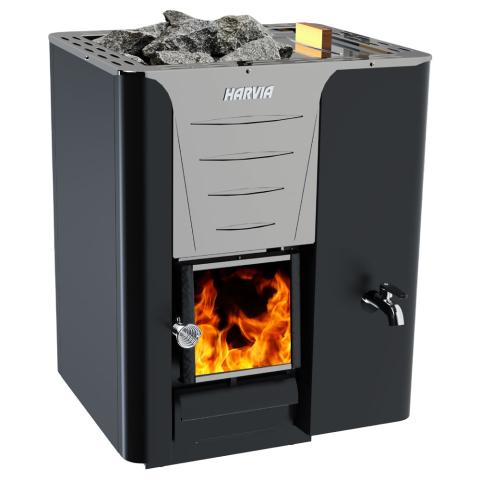 Harvia Pro Series Wood Sauna Stove with Water Tank, 24.1kW