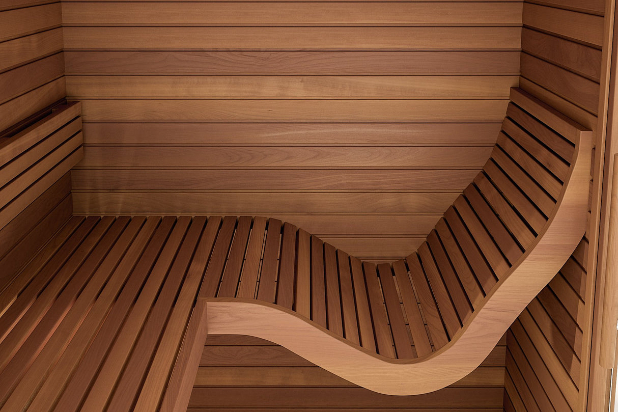 Auroom Baia Glass Indoor Home Sauna, 2 Person