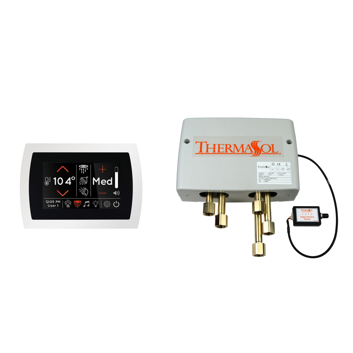 ThermaSol SignaTouch 5" Control and Digital Valve Shower Package, Recessed