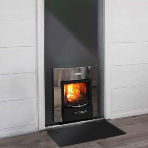 Harvia Pro Duo Series Wood-Burning Sauna Stove With Exterior Feed, 24.1kW, Steel