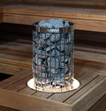 Harvia Embedding Flange w/ LED-Lighting for Cilindro Half Series Sauna Heaters