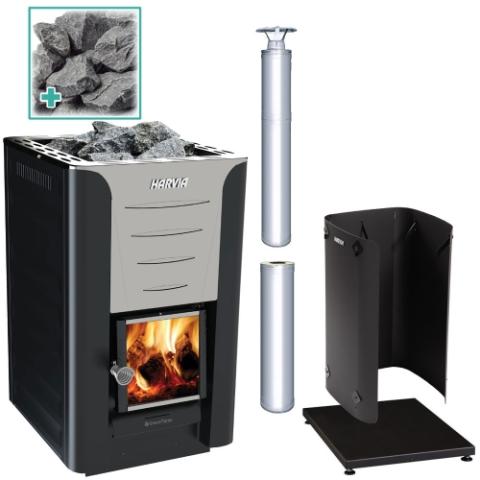 Harvia PRO 20 Wood Burning Stove Kit, 24kW
