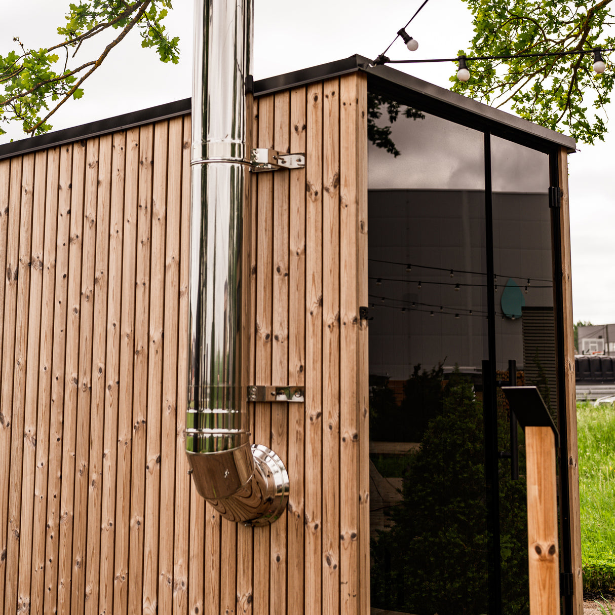 HUUM Sauna Wood Stove Chimney Set, Thru-Wall Backside Connection