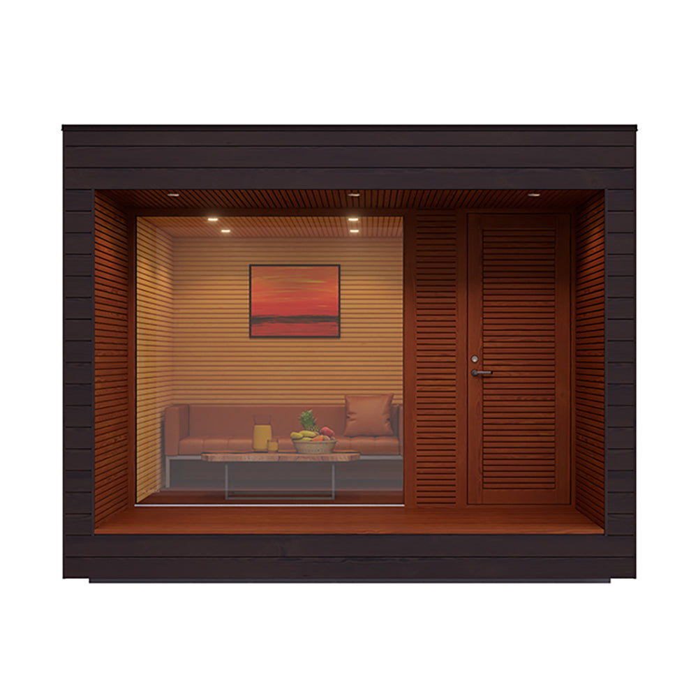 Auroom Natura Outdoor Cabin Sauna Kit with Lounge