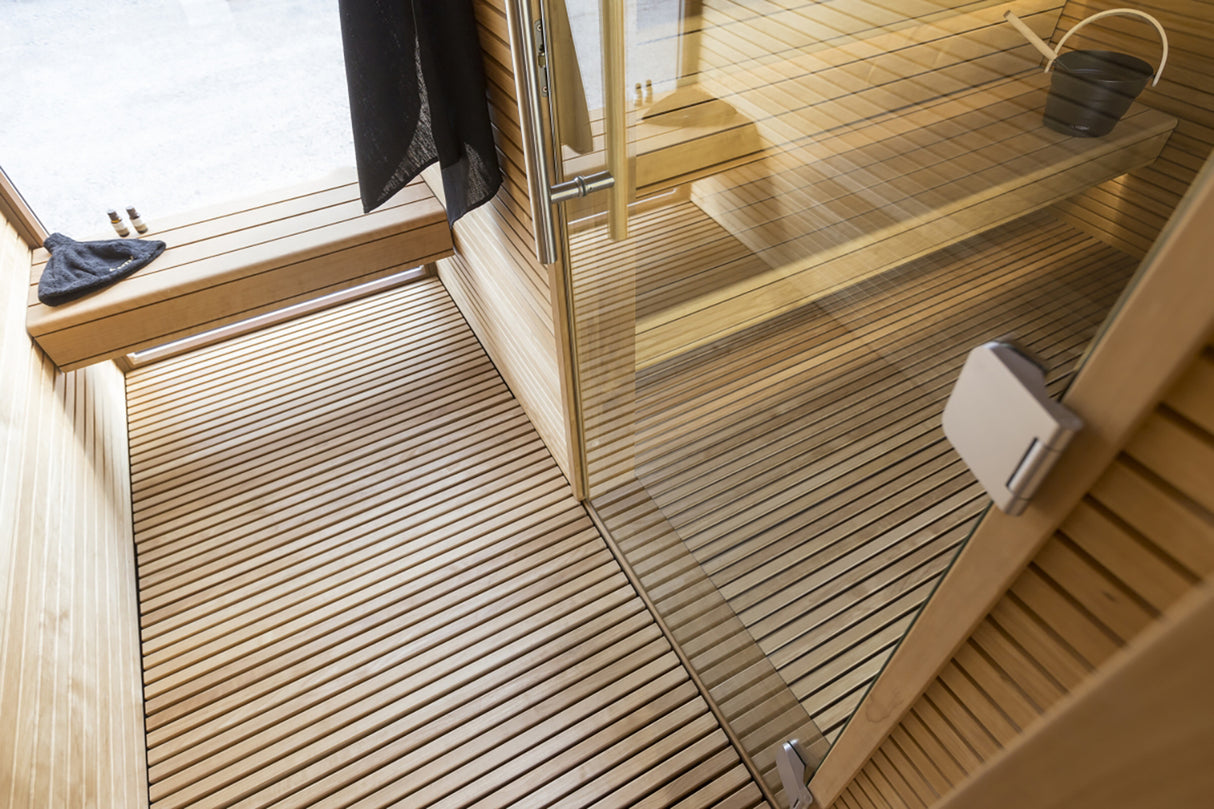 Auroom Natura Outdoor Cabin Sauna Kit with Lounge