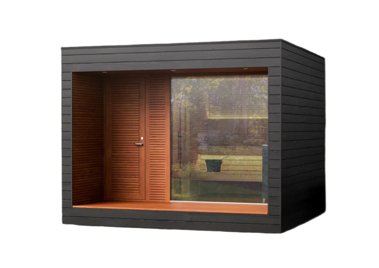 Auroom Natura Outdoor Cabin Sauna Kit with Lounge