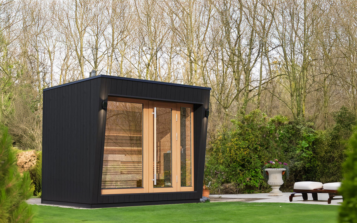 Saunum AirCube Space Outdoor Sauna, 5 Person