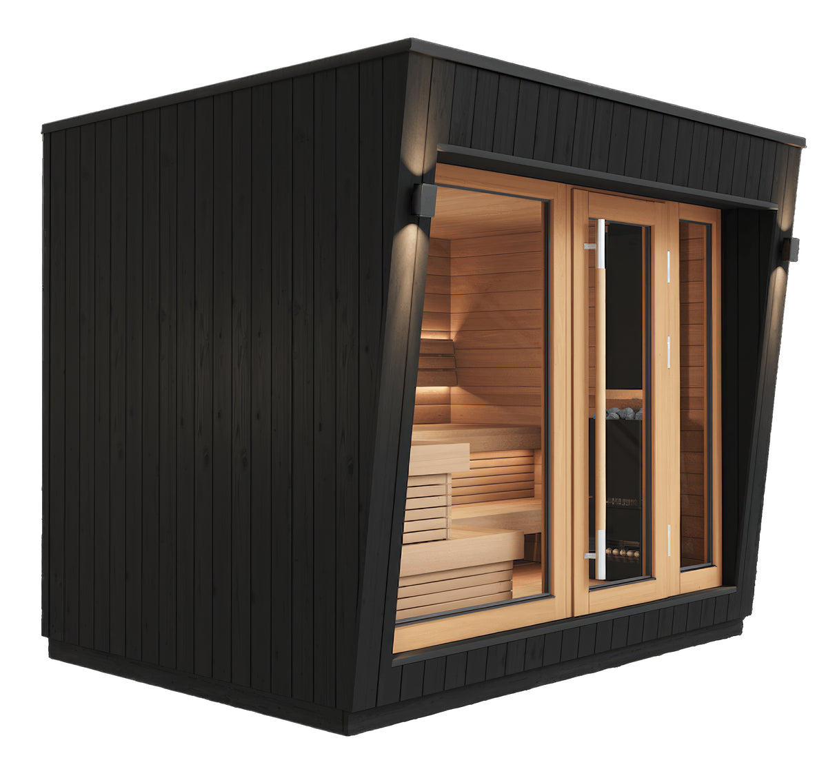 Saunum AirCube Space Outdoor Sauna, 5 Person