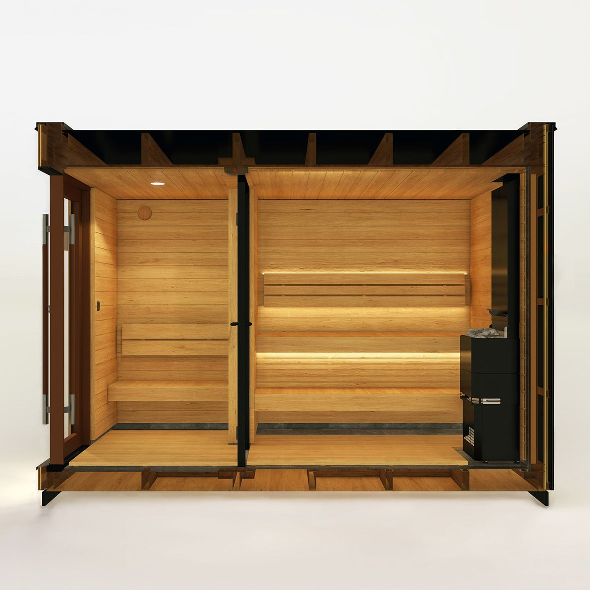 Saunum AirCube Double Outdoor Sauna, 3 Person