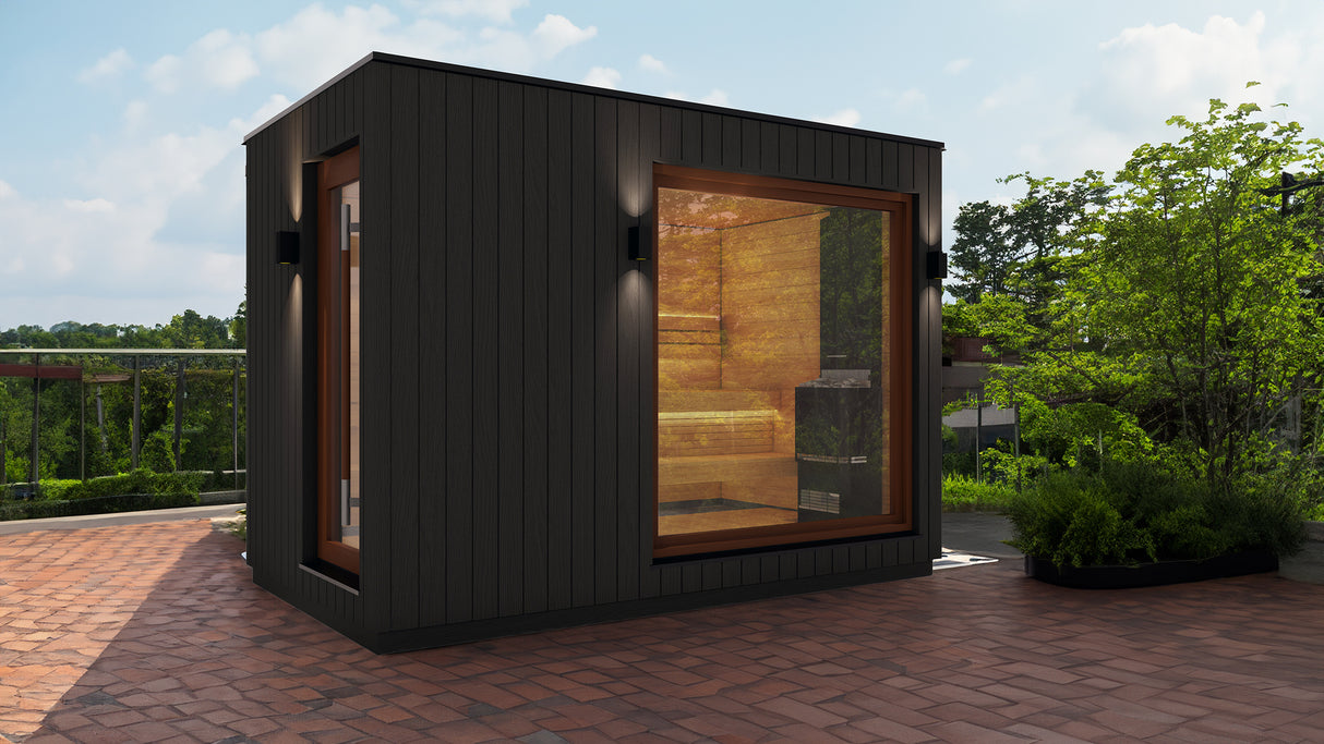 Saunum AirCube Double Outdoor Sauna, 3 Person