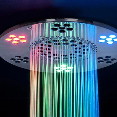 ThermaSol Serenity Music and Light Shower System, Modern