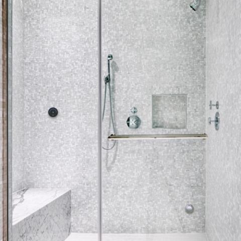 ThermaSol MicroTouch Series Steam Shower Control, Contemporary Flushmount Round