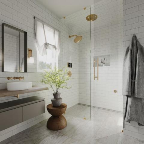 ThermaSol Serenity 10" Light, Sound, and Rain Shower System, Square