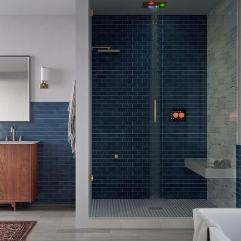 ThermaSol Serenity 10" Light, Sound, and Rain Shower System, Square