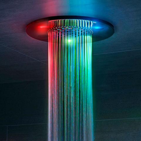 ThermaSol Serenity 10" Light, Sound, and Rain Shower System, Square