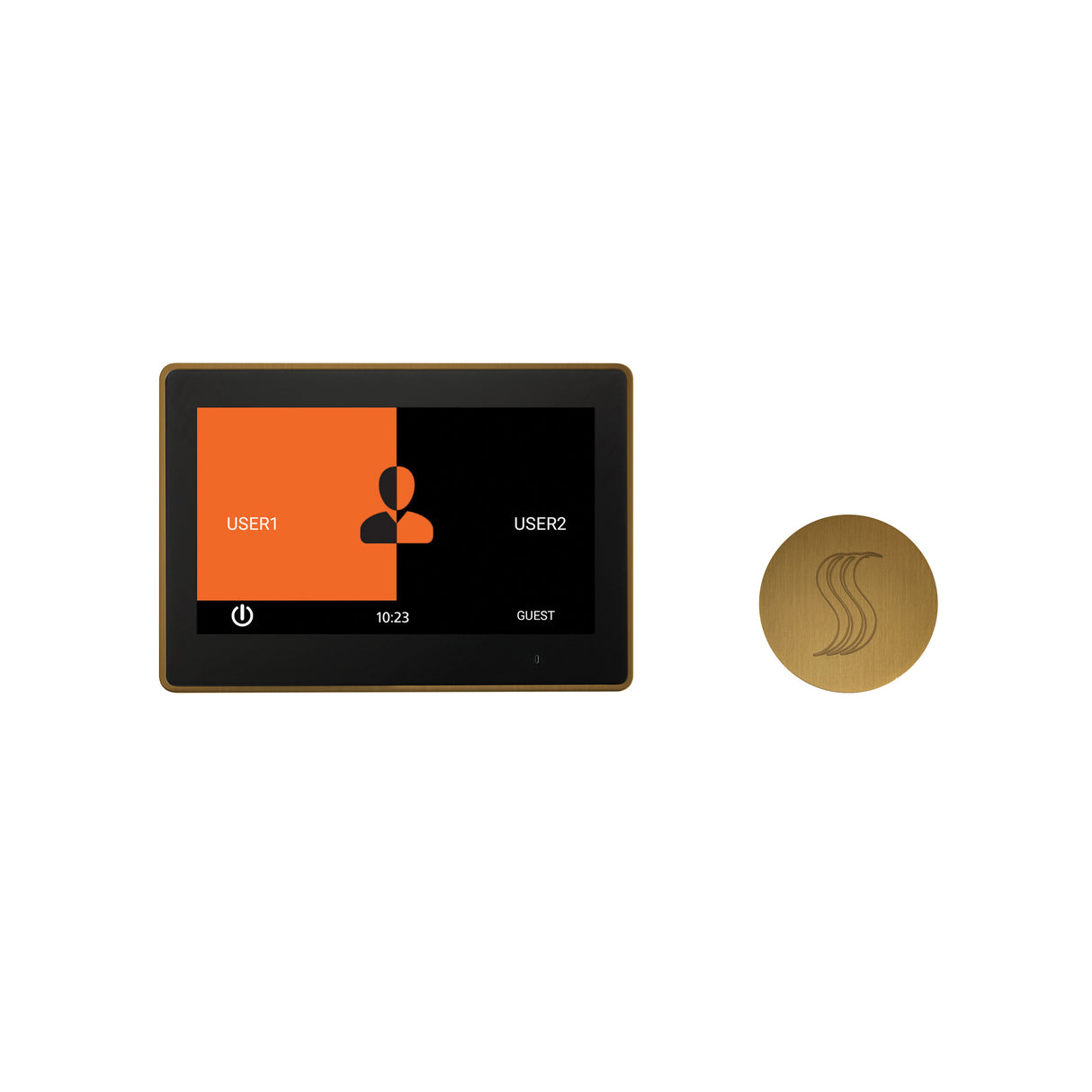 ThermaSol ThermaTouch 10" Steam Shower Control with SteamVection Steamhead Kit, Round