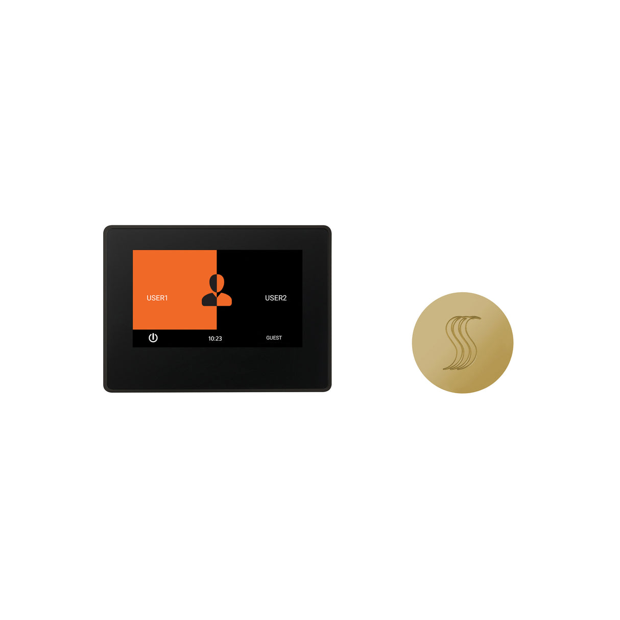 ThermaSol ThermaTouch 7" Steam Shower Control with SteamVection Steamhead Kit, Round