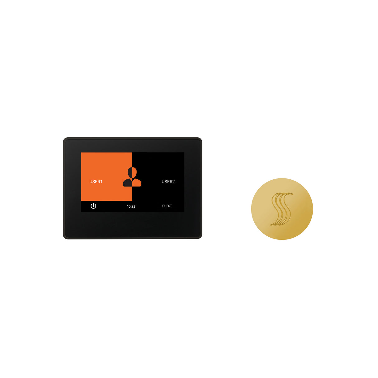 ThermaSol ThermaTouch 7" Steam Shower Control with SteamVection Steamhead Kit, Round