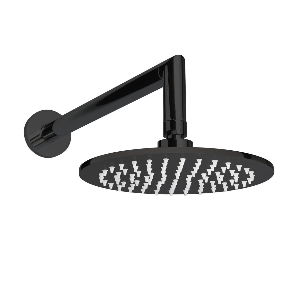 ThermaSol Rainhead Shower Fixture  with Arm, Round