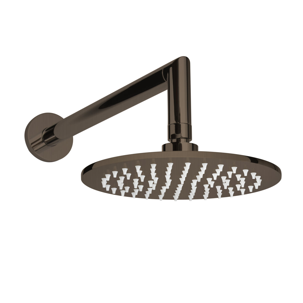 ThermaSol Rainhead Shower Fixture  with Arm, Round