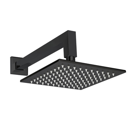 ThermaSol Rainhead Shower Fixture with Arm, Sqaure