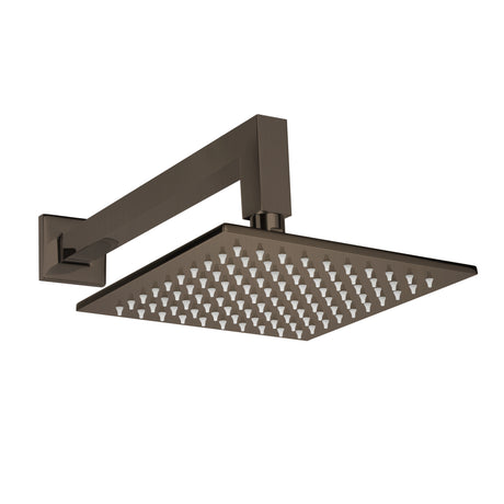 ThermaSol Rainhead Shower Fixture with Arm, Sqaure