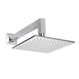 ThermaSol Rainhead Shower Fixture with Arm, Sqaure