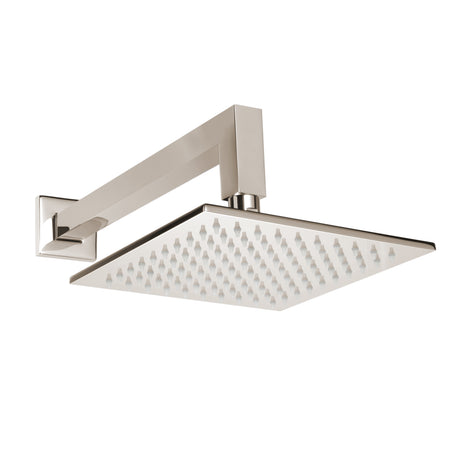 ThermaSol Rainhead Shower Fixture with Arm, Sqaure